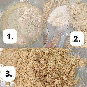 roasting rava different stages