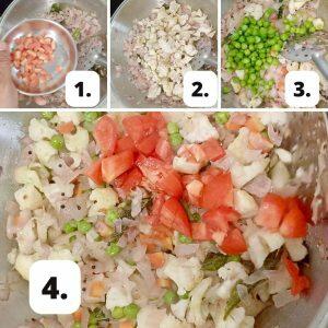 stir frying veggies