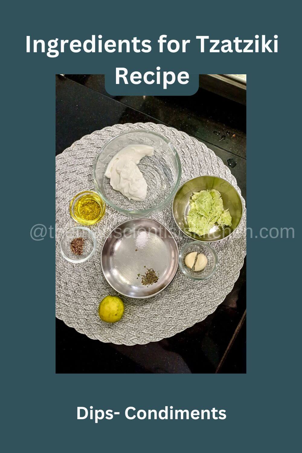 Healthy Mediterranean Tzatziki dip in a rustic bowl.