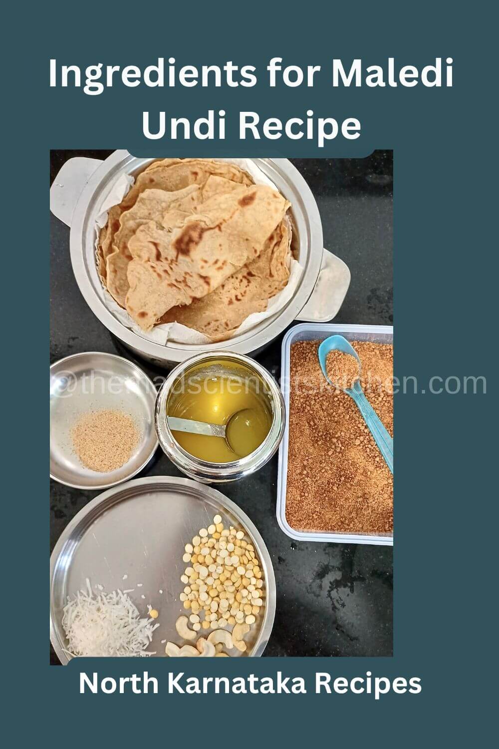 ingredients for maledi undi from North Karnataka