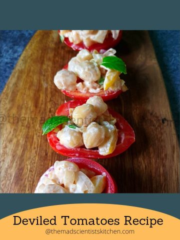 A delicious Deviled Tomatoes is the perfect recipe for parties, Easter, Brunches as a vegetarian appetizer
