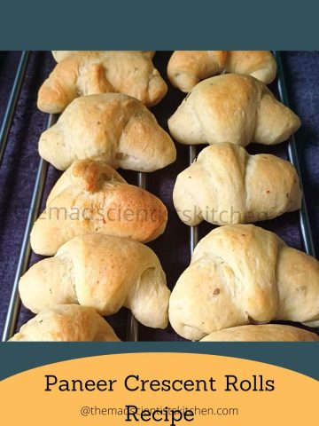 Paneer Crescent Rolls Recipe the best dinner rolls fresh from the oven cooling.