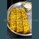 My serving of freshly made methi thepla with thick curds or yoghurt the way I love my theplas.