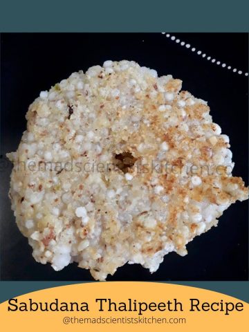 An easy filling and delicious thalipeeth, a savoury pancake with sabudana or tapioca pearls makes your snack extra filiing.