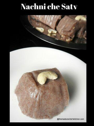 Ragi Pudding,Nachni che satv, Finger millet pudding