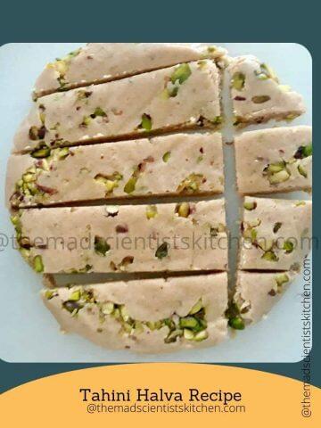 Cutting the uyum Tahini Halva