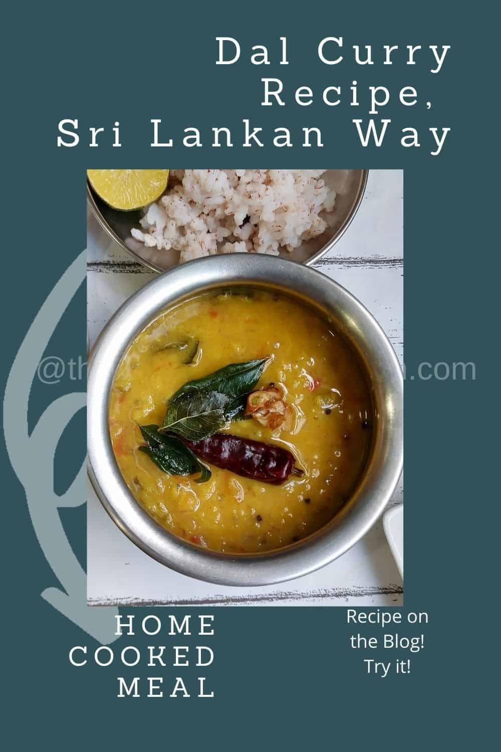 Red Lentils cooked in a flavourful coconut milk base. The Sri Lankan way with my boiled rice makes a perfect meal