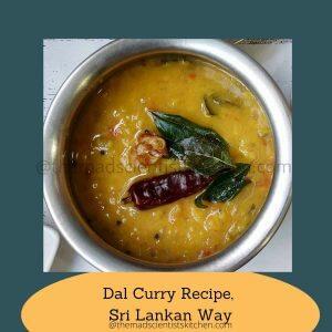 Red Lentils cooked in a flavourful coconut milk base.