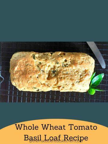 A simple and delicious bread with tomatoes and fresh basil
