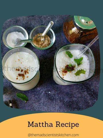 Our glasses of chilled Mattha to beat the heat
