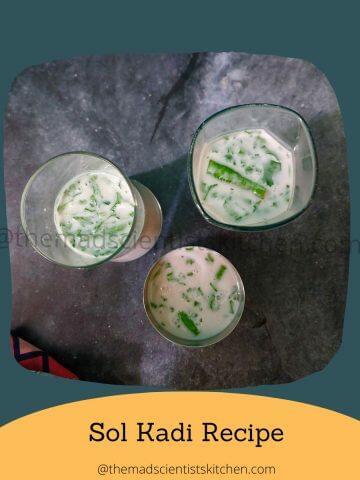 After I drink my Sol Kadhi I will enjoy it with my steamed rice in my meal today.