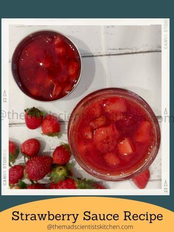 My strawberry sauce is ready t be served