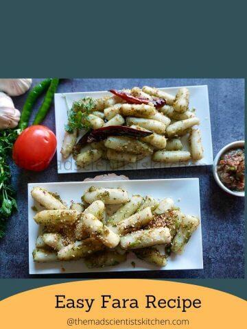 Delicious Fara Recipe - Traditional Chhattisgarh Cuisine with rice flour, sesame seeds, green chillies, and coriander paste.