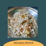 A close up of my serving of sabudana khichdi soft and non-sticky.